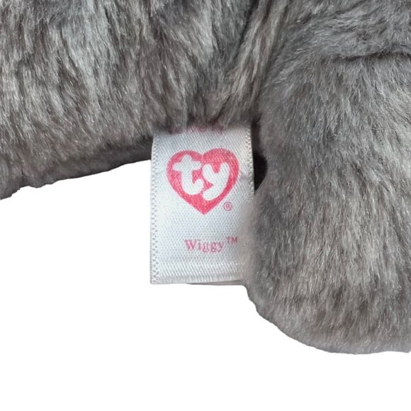 Ty Beanie Baby 2015 Wiggy Sealion Plush Stuffed Animal Toy Gray 6" Collectible - Picture 4 of 5